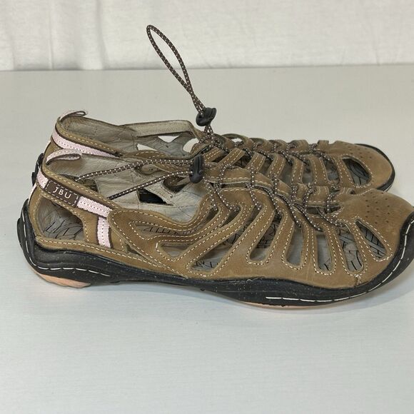 Jambu Bath Barefoot Womens Closed Toe Sandals 6.5M Brown Pink - Picture 1 of 7